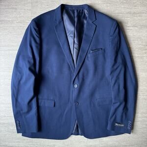 French Connection Men’s Wool Blend Blazer Size 48 Blue 2 Button Suit Top